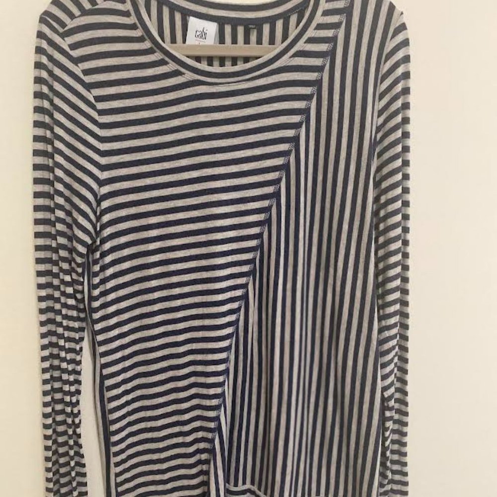 CAbi Blue/Tan T-shirt - Size L - Picture 2 of 3